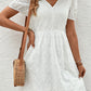 Tied V-Neck Short Sleeve Mini Dress