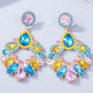 Alloy Rhinestone Dangle Earrings