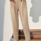 Frill High Waist Pants with Pockets