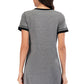 Contrast Trim Short Sleeve Lounge Dress