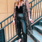 Sequin Open Front Sheer Cardigan