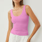 Be Cool Raspberry Rose Scoop Neck Wide Strap Tank