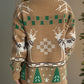 Christmas Element Round Neck Long Sleeve Sweater