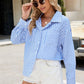 Striped Button Up Long Sleeve Shirt