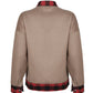 Plaid Trim Long Sleeve Jacket