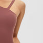 Cutout Asymmetrical Neck Active Jumpsuit