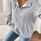 Perfee Half Zip Long Sleeve Hoodie