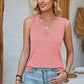 Full Size Heathered Notched Wide Strap Tank