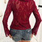 Tied V-Neck Long Sleeve Lace Top