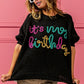 BiBi Metallic Letter Puff Sleeve Hairy Sweater - Brand BiBi