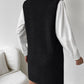 V-Neck Sleeveless Sweater Dress with Pockets