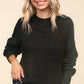 Haptics Mock Neck Side Slit Knit Top