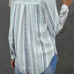 Striped Collared Neck Long Sleeve Shirt