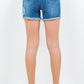 American Bazi High Waist Distressed Frayed Denim Shorts