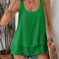 Layered Scoop Neck Wide Strap Tank