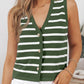 Striped V-Neck Knit Vest