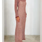 Devine Tied Round Neck Striped Sweater Dress