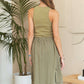 ADORA Drawstring Sleeveless Washed Dress