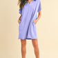 Annie Wear Mineral Washed Johnny Collar Short Sleeve Dress