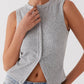 Lovelet Button Up Round Neck Tank