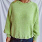Round Neck Dropped Shoulder Long Sleeve Sweater