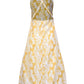 Slit Crisscross Printed Sleeveless Cami Midi Dress
