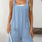 Mandy Texture Adjustable Strap Overalls with Pockets