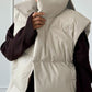 Zip Up Turtleneck Vest Coat