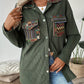 Snap Down Long Sleeve Jacket with Chest Pockets