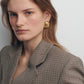 18K Gold-Plated Stainless Steel Ribbed Earrings