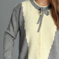 Contrast Button Down Long Sleeve Cardigan