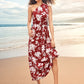 Printed Single Shoulder Sleeveless Dress