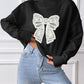 Bow Turtleneck Long Sleeve Sweater