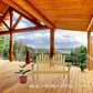 Outdoor Cedar Wood Garden Bench Loveseat in Beeswax Finish