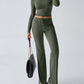 Devine Round Neck Long Sleeve Top and Drawstring Pants Set