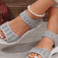Peep Toe Cloth Sandals