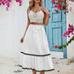Tied Contrast Trim High Waist Skirt