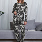 Full Size Tie-Dye Round Neck Top and Pants Lounge Set