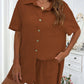 Button Up Half Sleeve Top and Shorts Set