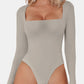 Square Neck Long Sleeve Bodysuit