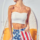 BiBi US Flag Theme Bleached Denim Shorts - Brand BiBi