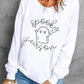 Ghost Graphic Long Sleeve Dropped Shoulder Sweatshirt