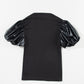 Round Neck Puff Sleeve Blouse