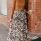 Floral Elastic Waist Maxi Skirt