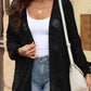 Openwork Open Front Long Sleeve Cardigan