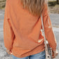 Letter Graphic Round Neck Long Sleeve Oversize Sweatshirt