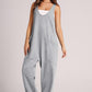 Wide Strap Jumpsuit with Pockets
