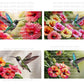 Hummingbirds and Flowers Digital Art in PDF SVG PNG File Formats