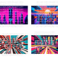 Abstract City Digital Art in PDF SVG PNG File Formats
