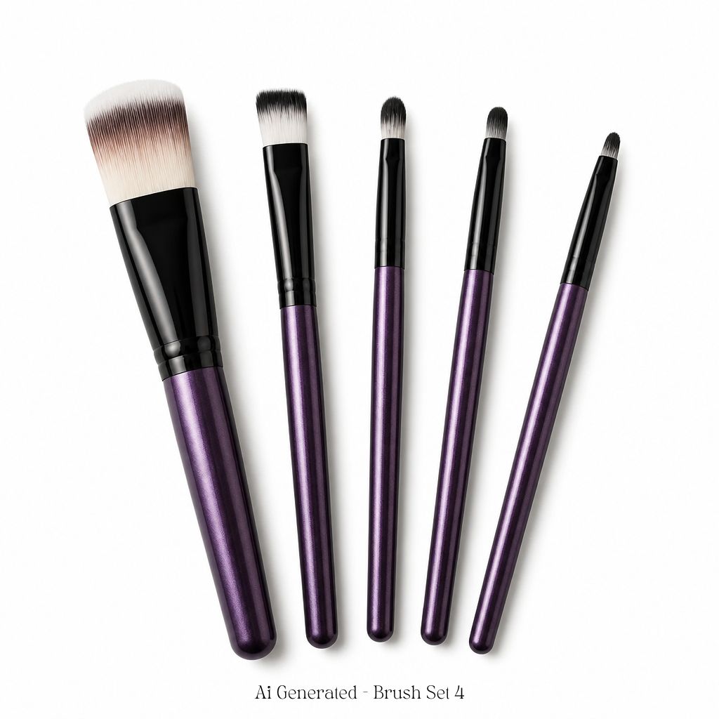 20-Piece Professional Makeup Brush Set – Purple
